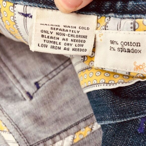 Bica Cheia x Anthropologie Dbl Bttn Front A-Line Denim Mini Skirt Size 4 | EUC - Picture 12 of 12